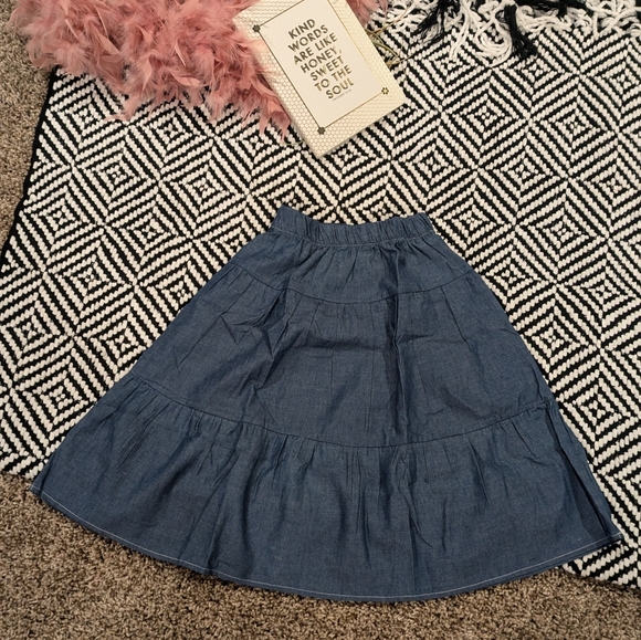 Kids Girls Jean Skirt - Picture 2 of 6